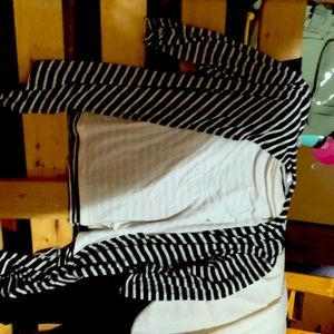 White and black over shirt with inbuilt shirt size medium